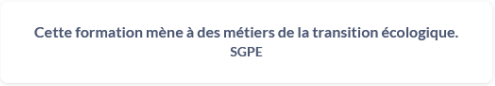 Métier de la transition écologique