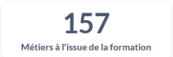 Métiers à l'issue de la formation