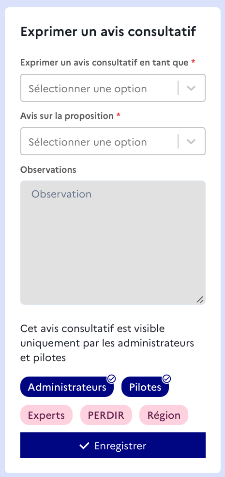 Exprimer un avis consultatif