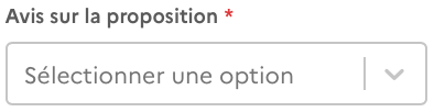 Avis sur la proposition